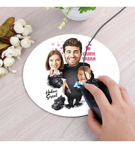 Kişiye Özel İlk Babalar Gününe Özel Karikatürlü Mousepad