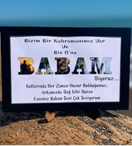Babalar Gününe Özel Kişiselleştirilebilir "Canlı Anılar" Fotoğraflı Ahşap Çerçeve