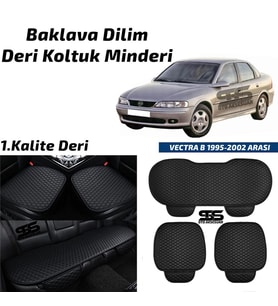 Opel Vectra B 1995-2002 Arası Siyah Deri Oto Koltuk Minderi