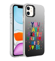 Apple iPhone 12 Kılıf Desenli Zore Silver Sert Kılıf You
