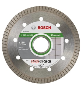 Bosch Best Serisi Seramik İçin Extra Temiz Kesim Turbo Segman  Elmas Kesme Diski 115 mm