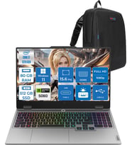 Lenovo Loq Intel Core I7-13700HX 80GB Ddr5 512GB SSD 8GB/RTX5060 100W Gddr7 15.6" Fhd (1920X1080) IPS 300NITS 144Hz Gsynic Windows 11 Pro Taşınabilir Bilgisayar.83JE00LFTRP22+ZETTAÇANTA