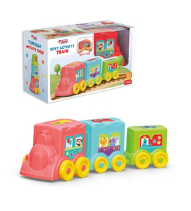 Yumuşak Aktivite Treni - Bebek Oyuncakları - Üst Üste Dizme Eğitici Oyuncak - Soft Lego Tren Oyuncak