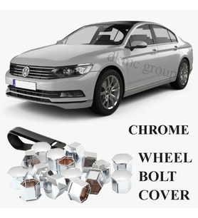 PASSAT B8 SEDAN 2015-2018 MODEL ARASI UYUMLU 20 ADET ŞİFRESİZ-1Z KROM BİJON KAPAĞI TAKIM