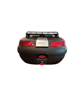 SL-45 lt Motosiklet Arka Çanta Üst Bagaj ve Sırt Dayamalı Full 45 Litre Motor Çantası