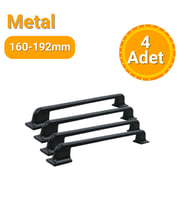 4 Adet Okyanus Siyah Metal Mobilya Kulpu 160mm - 192mm