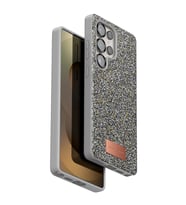 Onegif Samsung Galaxy S25 Ultra Bright Simli Kapak - Gümüş