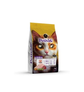 Petiva Yetişkin Tavuklu Kedi Maması 3 Kg