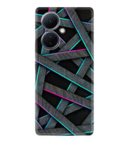 Vivo V29 Lite Kılıf Silikon Desen Özel Seri Gri Zigzag 1706