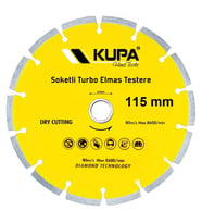 Kupa Soketli Elmas Turbo Daire Testere Kesme Taşı 115 mm. (Sarı)