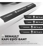 Renault Logolu Karbon Kapı Eşiği Koruyucu Bant Folyo 4'lü Set