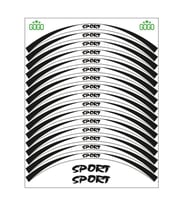 Siyah Beyaz Sport Reflektörlü 1 Set Jant Şeridi