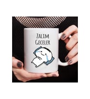 " Zalım Geceler" Baskılı Beyaz Kupa Bardak
