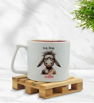 BK Gift Sevimli Çizim Önce Kahve Tasarımlı Middle Kupa-6, Arkadaşa Hediye, Sevgiliye Hediye