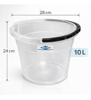 Wespa 10 Litre Şeffaf Temizlik Kovası – Saplı, Dayanıklı Plastik Kova