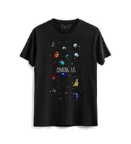 Among Us Baskılı Çocuk Siyah Tshirt