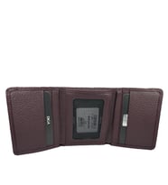 Diga 829 Hakiki Deri Üç Kat Cüzdan Bordo (DENIM)
