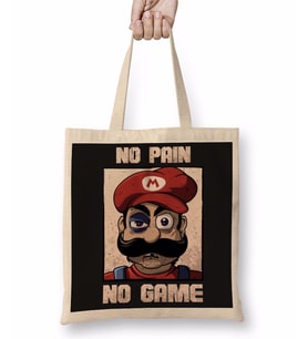 No Pain No Game Bez Çanta Uzun Saplı