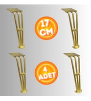 17 CM METAL BONCUKLU KOLTUK AYAĞI MOBİLYA AYAĞI ÜNİTE AYAĞI KONSOL AYAĞI PUF BERJER AYAĞI (4ADET)