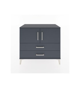 Hyperion Şifonyer 2 Raflı 2 Çekmeceli 2 Kapaklı 88x44x80 Antrasit-Antrasit