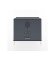 Hyperion Şifonyer 2 Raflı 2 Çekmeceli 2 Kapaklı 88x44x80 Antrasit-Antrasit