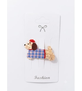 Köpek Figürlü Moda, Mandallı Saç Tokası (Model-1)