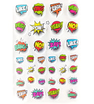 Sticker Kabartmalı A4 boyutunda Stiker Defter, planlayıcı etiket (Lim111)- Omg,Wow simpless