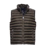 Kapitone Fermuarlı Haki Erkek Şişme Yelek - Wessi (Yeşil)