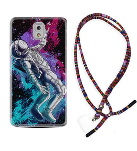 Samsung Note 3 4 5 8 9 20 Ultra 10 Lite Kılıf Boyun Asklı Rasta Silikon Astronot Signs 1753
