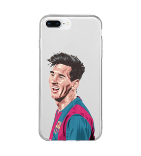 Iphone 7 Plus ve 8 Plus Uyumlu Lionel Messi Tasarımlı Şeffaf Telefon Kılıfı