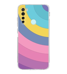 Xiaomi Redmi Note 8  Kamera Korumalı Kapak Renk Cümbüşü Tasarımlı Şeffaf  Kılıf