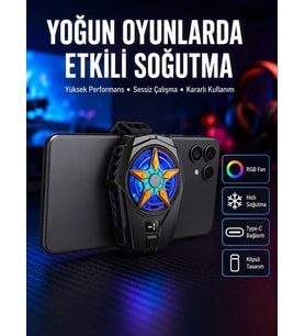 Dijital Göstergeli Evrensel Telefon Soğutma Fanı Yeni Nesil