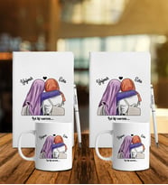Arkadaşa Özel 2 li Beyaz Defter Kalem Kupa Set
