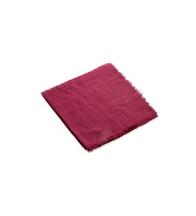 Flamlı Kare Pamuklu Örtü  - Bordo