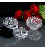İstiridye Takı ve Mücevher Kutusu Şeffaf 8X6CM Eşya Saklama Kabı 1 Adet