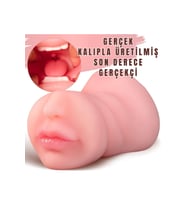 Premium Masturbator Daria - Realistik Dokulu Oral anl Vajinal 3 in 1 Titreşimli Suni Vajina