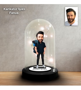 KİŞİYE ÖZEL GEZGİN TASARIM IŞIKLI KARİKATÜR FANUS BİBLO FN144