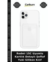 Redmi 15C Uyumlu Kartlık Detaylı Şeffaf Yuki Silikon Kılıf Cep Kabı Telefon Ürünü