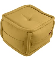 PuffyMod Dekoratif Kare Puf Orta Sehpa Ayak Uzatma Puf 40x32 cm (Hardal)