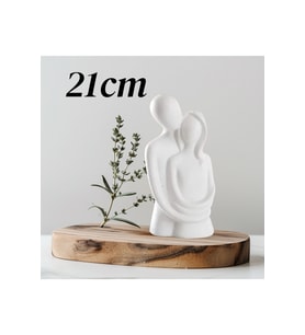 21cm Büyük Boy Sarılan Çift Sevgili Biblo Obje Hediyelik Dekoratif