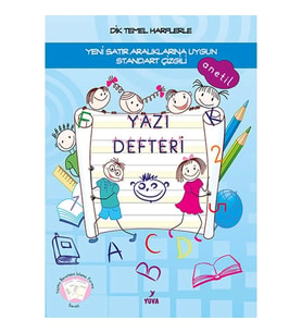YUVA 1.SINIF DİK TEMEL HARFLERLE GÜZEL YAZI DEFTERİ STANDART ÇİZGİLİ
