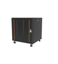 AGER 16U 600x600mm Dikili Tip Siyah Kabinet Agena AG-AN16U6060S1 Cam Kapak