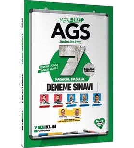 2025 MEB AGS Tamamı Çözümlü 7 Fasikül Fasikül Deneme Sınavı Yediiklim Yayınları
