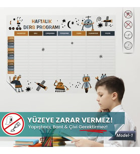 Haftalık Ders Programı, Yüzeye Zarar Vermeyen Sihirli Inovatif Akıllı Kağıt, Ders Planlayıcı
