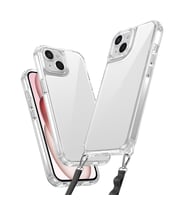 Apple iPhone 15 Uyumlu Kılıf Airbagli Takılabilir Askı Aparatlı Zore Snap Silikon Kapak (Şeffaf)