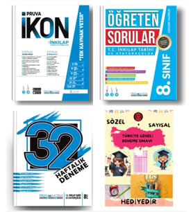 PRUVA AKADEMİ YAYINLARI 8.SINIF İNKİLAP TARİHİ İKON SORU BANKASI+32 HAFTA İNKİLAP TARİHİ DENEME+İNKİ