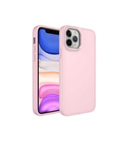 Apple iPhone 12 Pro Max Uyumlu Kılıf Metal Çerçeve ve Buton Tasarımlı Silikon Zore Luna Kapak (Lila)