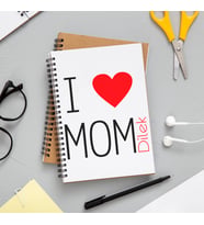 I love Mom Anne Defteri Kişiye Özel