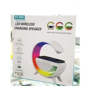 Led wireless charging speaker bt2301 (BEYAZ-SOHO GRİ)