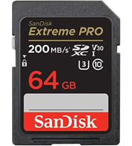 Sandisk Extreme Pro Sdxc Uhs-I Hafıza Kartı 64 Gb (V30, Aktarım Hızı 200 Mb/Sn, U3, 4K Uhd Videolar, (Çok Renkli)